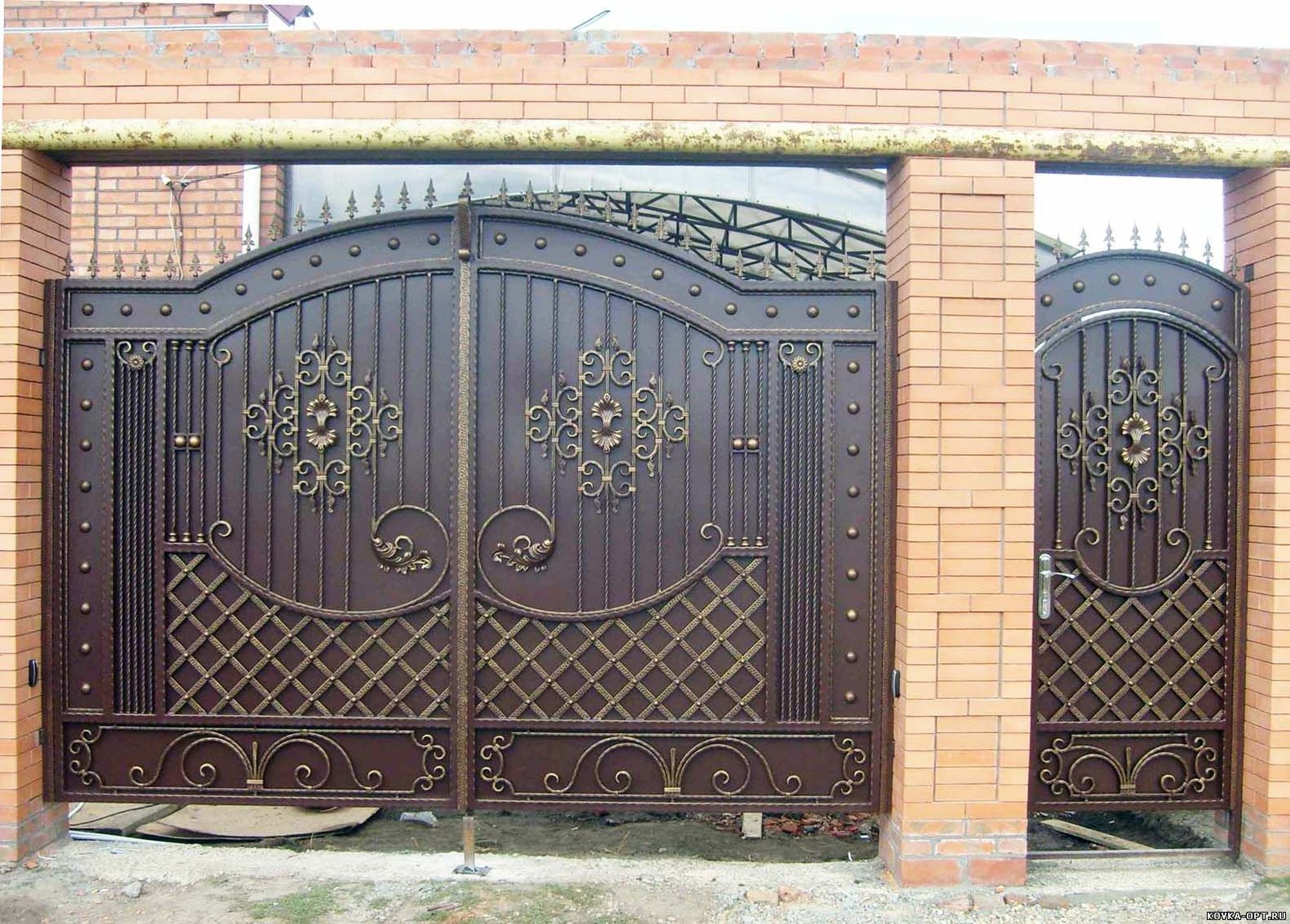 ворота для дома с калиткой фото